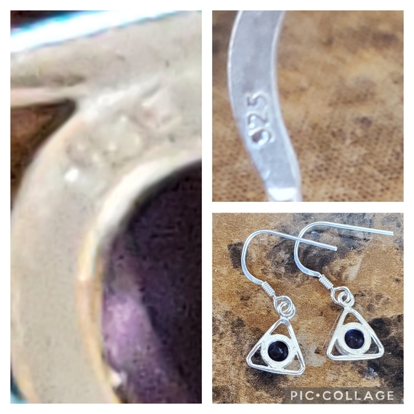 Genuine 2ct African Amethyst Earrings - Picture 4 of 5